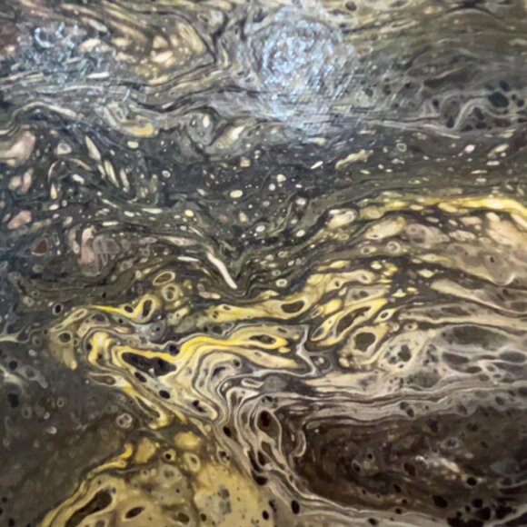 Original Homemade Abstract Art on Canvas 14 x12 - Picture 6 of 7
